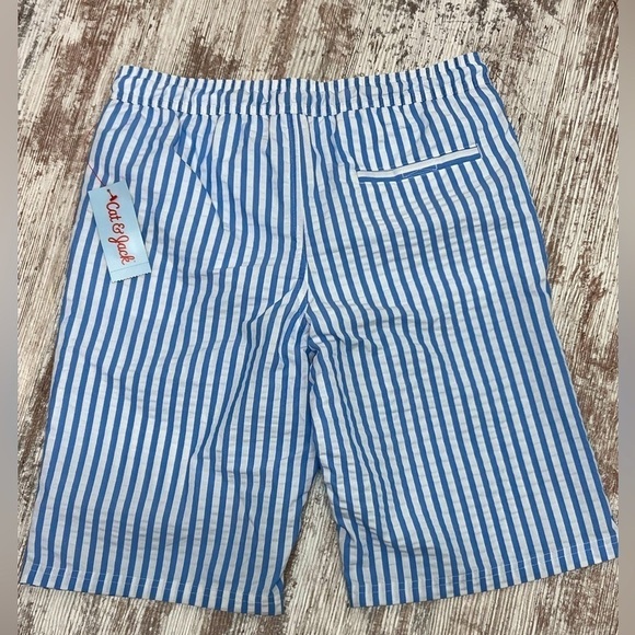 Boys' Striped Seersucker Swim Trunks - Cat & Jack - Sz XL (16) - Picture 5 of 10